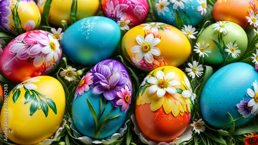 colourful easter eggs with floral patterns, easter decoration background, colourful eggs, spring flower, spring joy, easter gift, easter tradition, festive, holiday colourful easter eggs with floral patterns, easter decoration background, colourful eggs, spring flower, spring joy, easter gift, easter tradition, festive, holiday