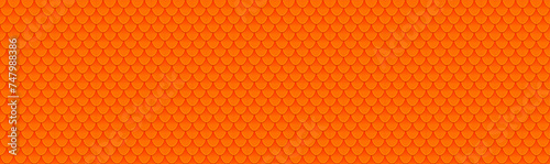 Dragon scale seamless pattern. Orange Seamless texture background
