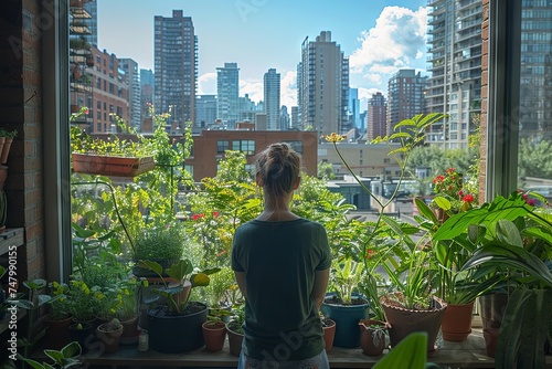 Urban Garden Oasis View from Apartment