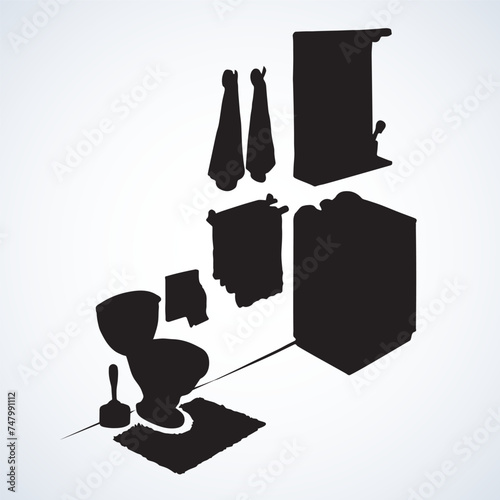 Toilet. Vector drawing