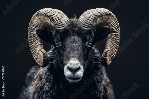 Majestic Ram with Impressive Horns