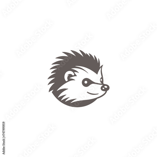 Vector hedgehog or forest animal logo design.
