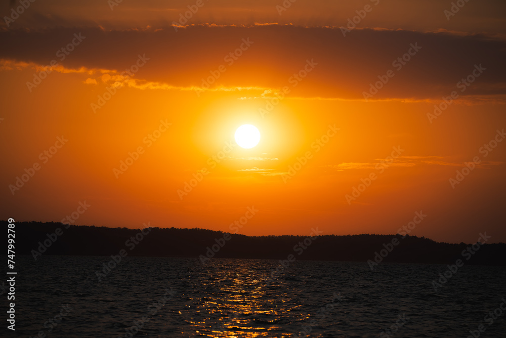 sunset over the sea