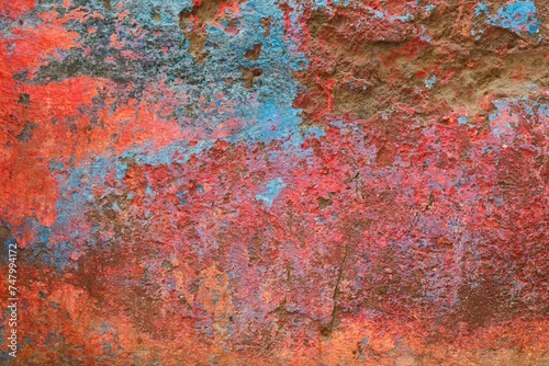 Vintage wall colorful grunge distressed concrete texture