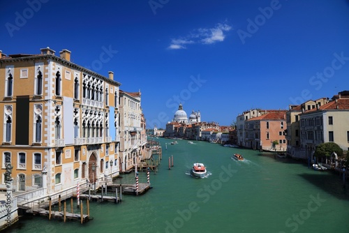 Grand Canal in Venice, Italy. Sunny weather in Italy.