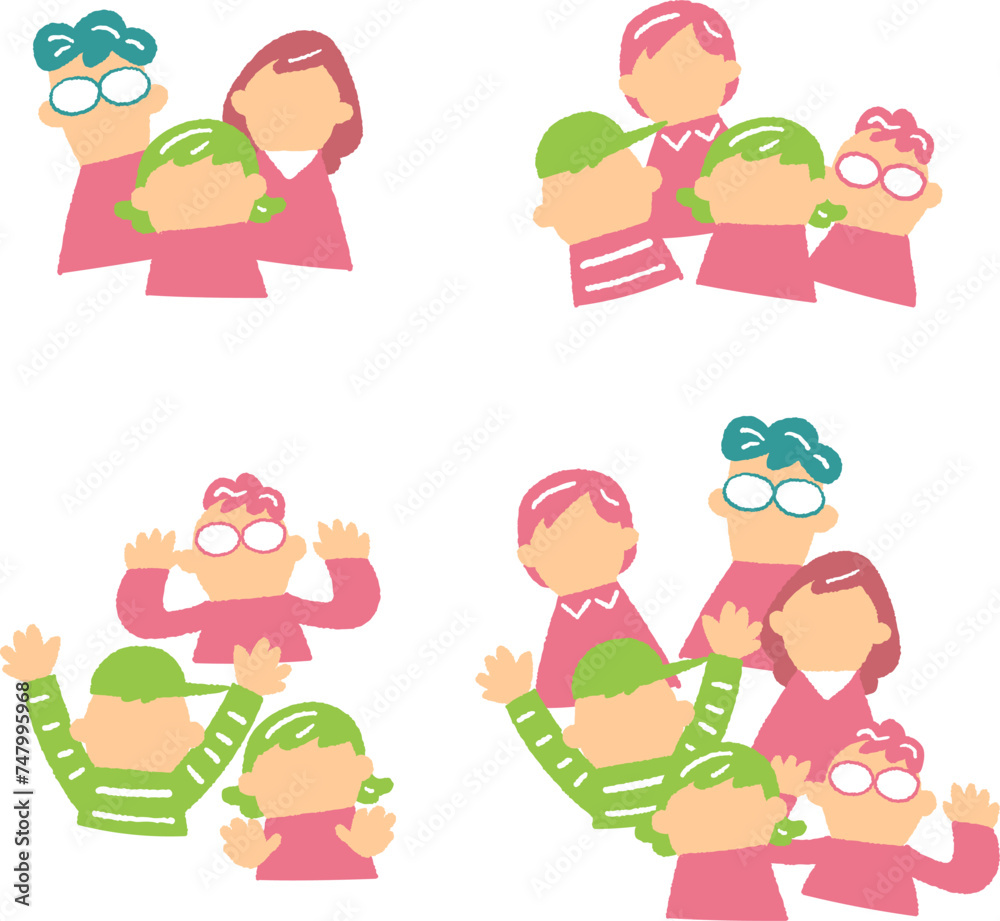 笑顔の大人と元気な子どもたち 表情なし セット イラスト素材
笑顔の大人と元気な子どもたち 表情なし セット イラスト素材