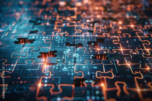 A close up of a puzzle with numbers and letters on it