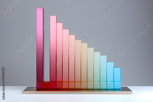 a colorful bar chart on a white surface