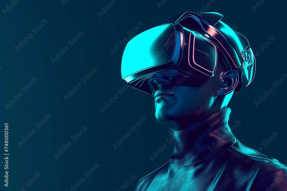 a man wearing a virtual reality headset a man wearing a virtual reality headset