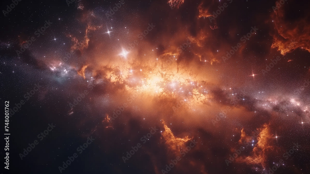 Colorful galaxy in space for poster background