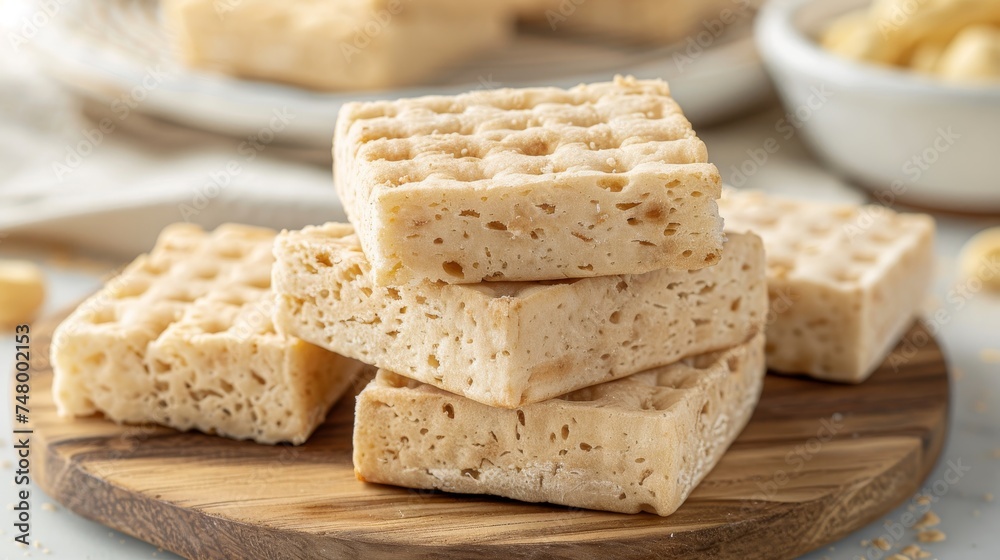 Detailed and textured unleavened bread close up   intricate patterns and texture of dense flatbread