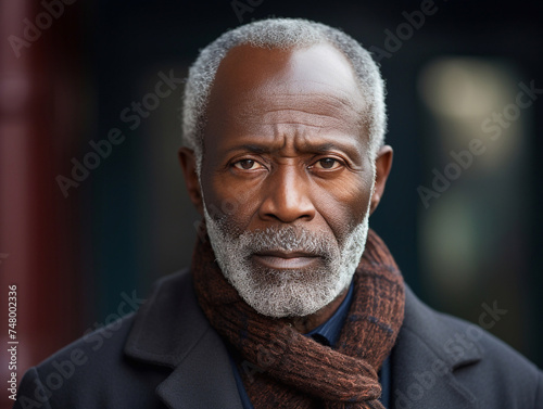 Old African face of a man