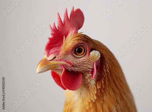 a close up of a chicken