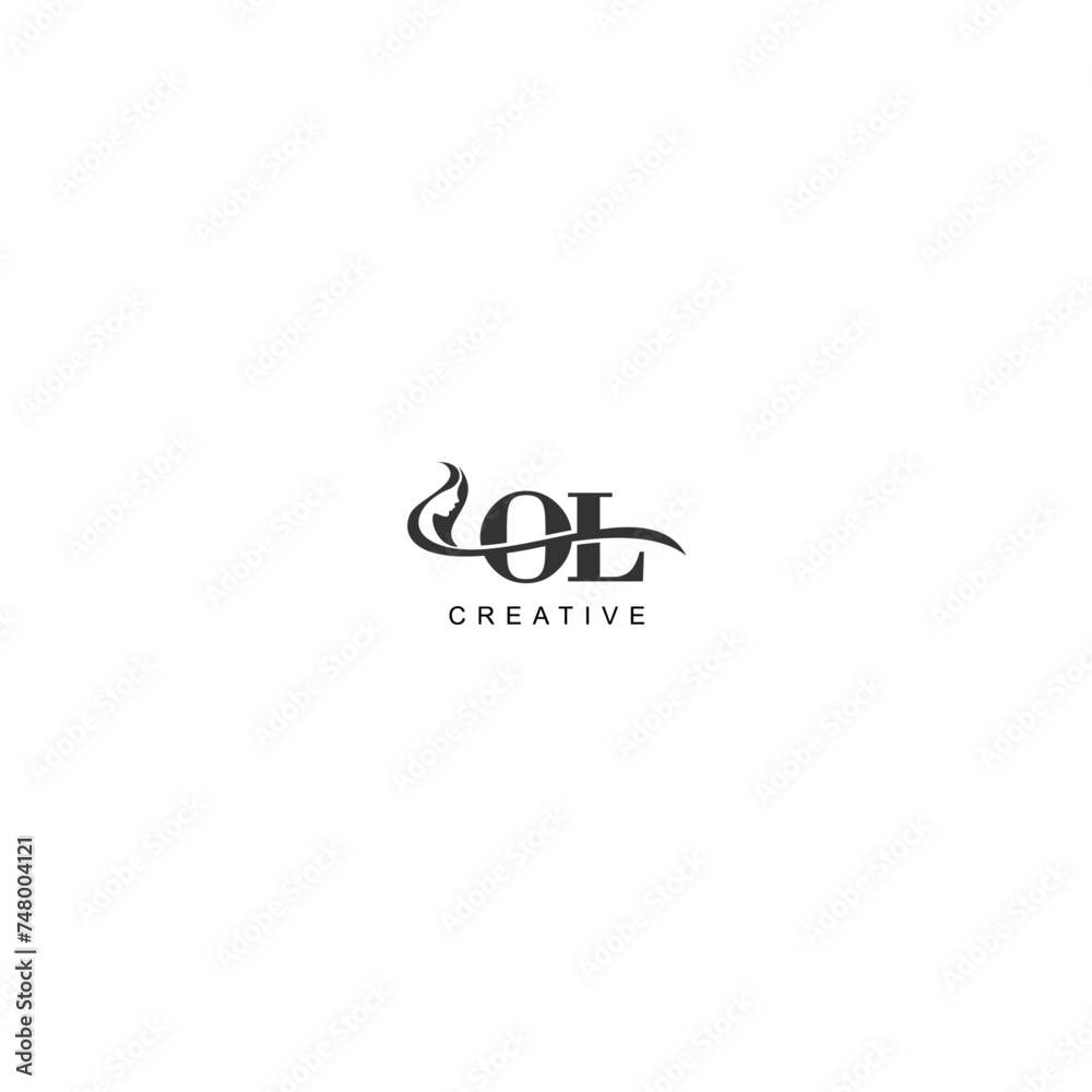 Initial OL logo beauty salon spa letter company elegant