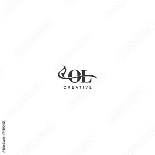 Initial OL logo beauty salon spa letter company elegant