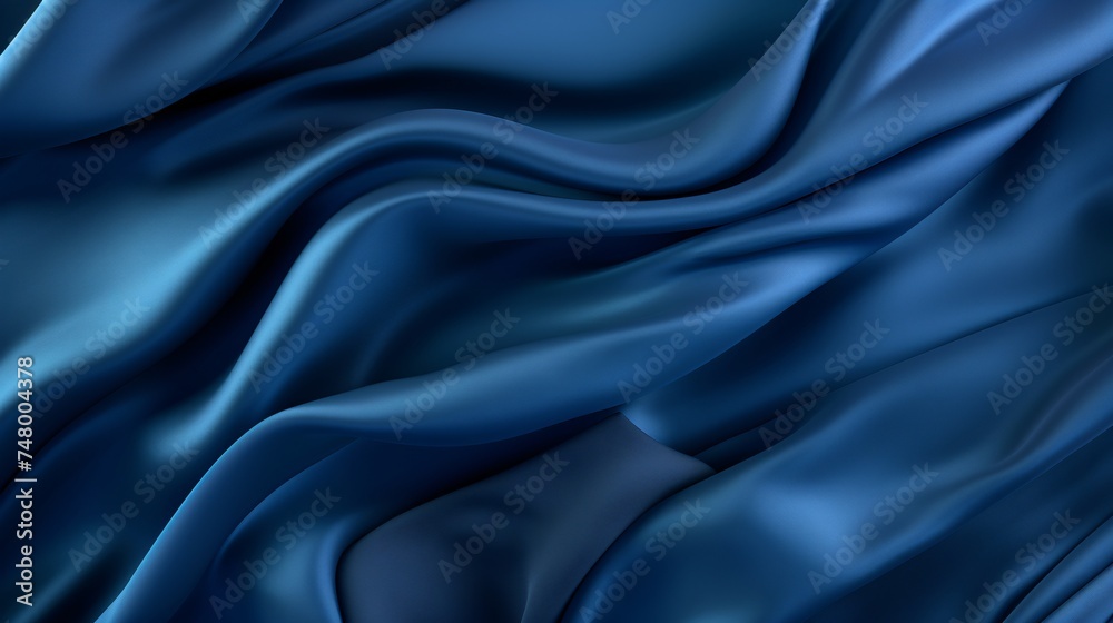 a blue silk with a black square a blue silk with a black square