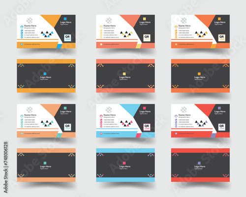 Business card for business and personal use, Vector illustration design, Unique business card design, Double sided creative business card vector design template, Corporate business card.