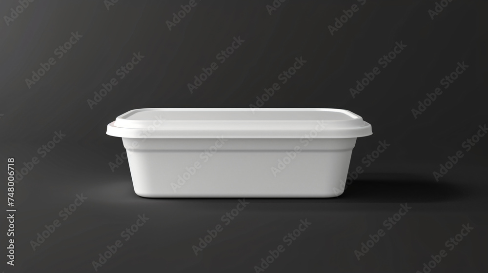 white plastic container mock up isolated on black background white plastic container mock up isolated on black background