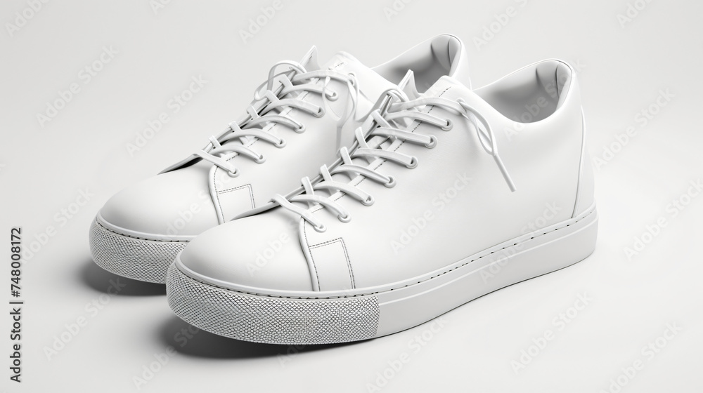 white shoes mock up isolated on white background