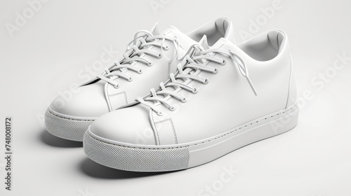 white shoes mock up isolated on white background