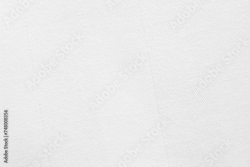 Linen texture, white cotton fabric pattern close up as background photo