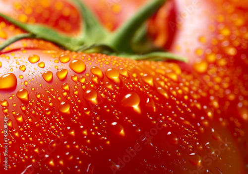 tomato with dew drops. © musicphone1
