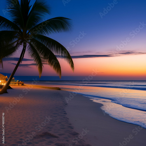 sunset at the beach © Tiago