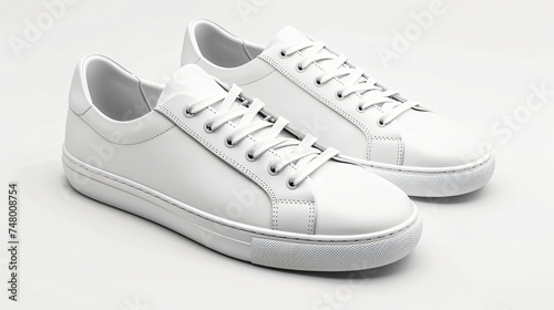white shoes mock up isolated on white background