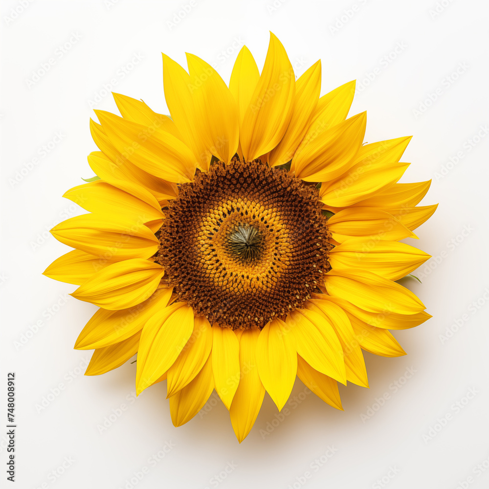 Fototapeta premium sunflower on white background 