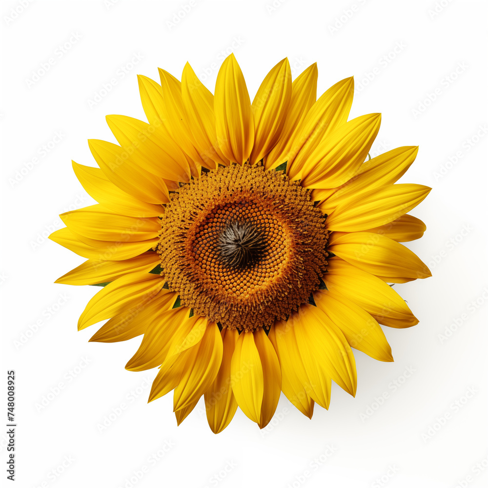 Fototapeta premium sunflower on white background 