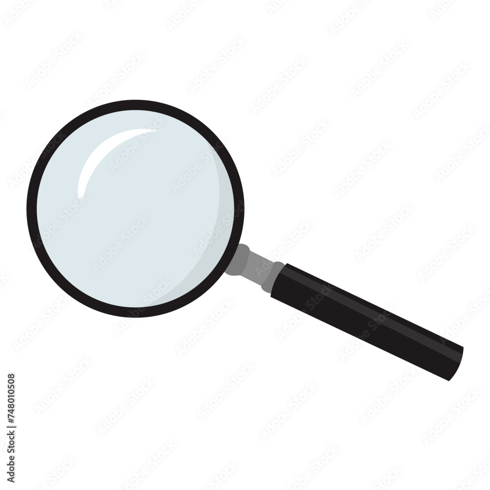 magnifying glass on white background vector magnifying glass on white background vector
