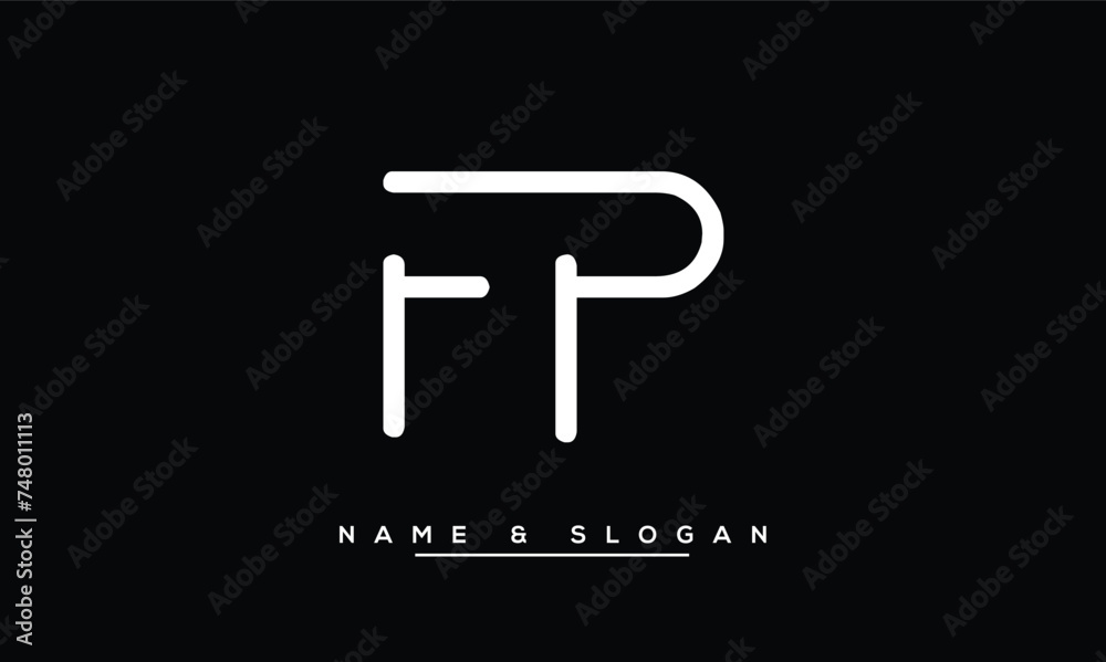 FP, PF, F, P Abstract Letters Logo Monogram FP, PF, F, P Abstract Letters Logo Monogram