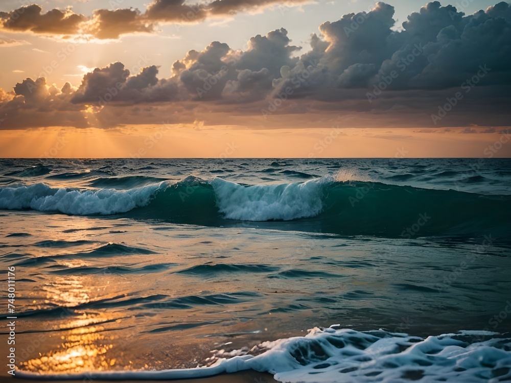 Obraz premium sunset on the beach