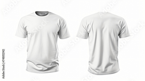 white shirt mock up isolated on white background 