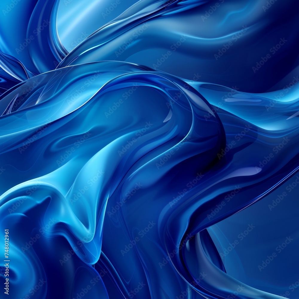 Bold and modern design with sapphire blue hue in glassmorphism background