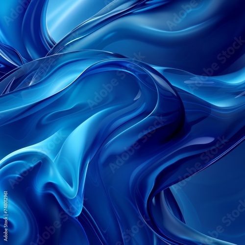 Bold and modern design with sapphire blue hue in glassmorphism background