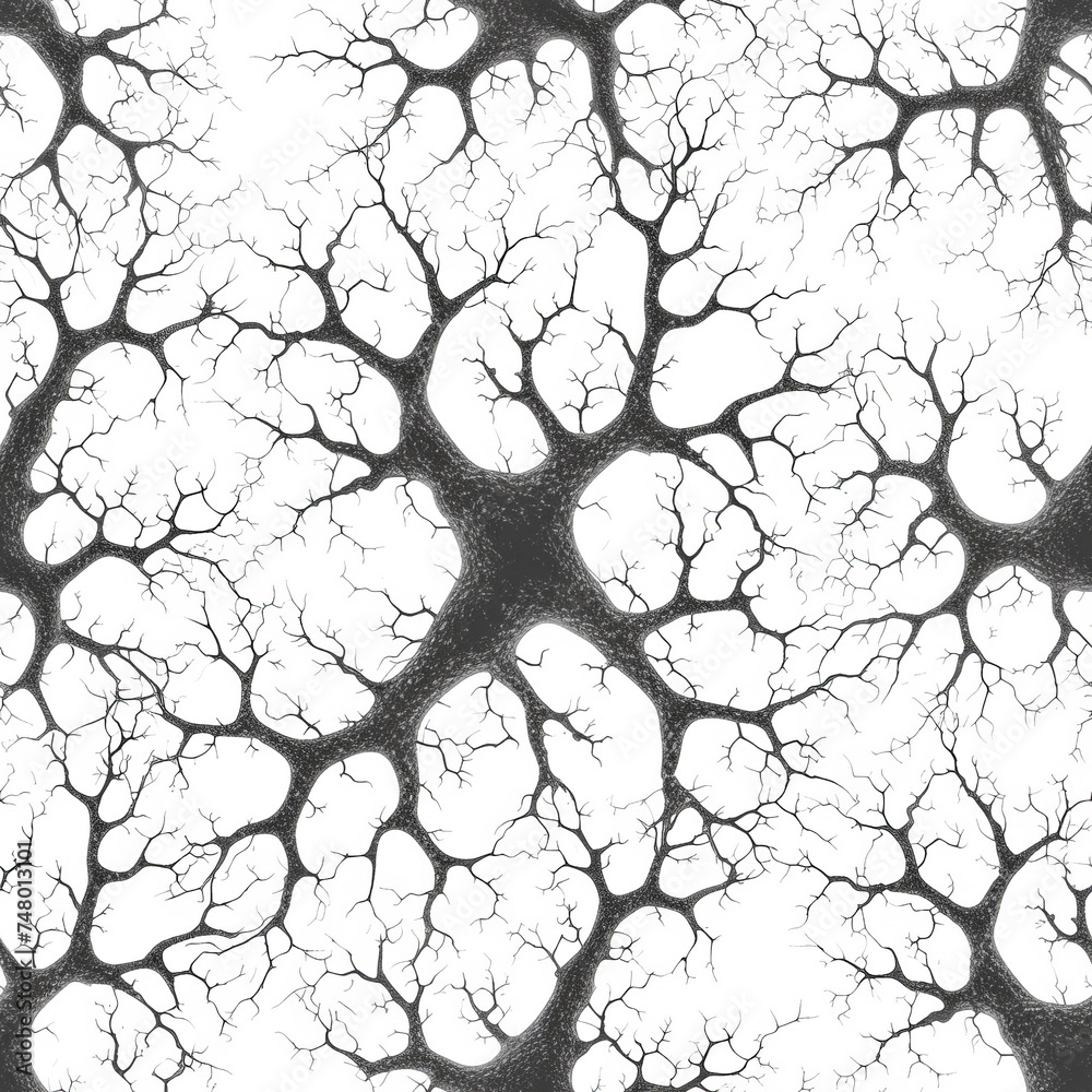 Obraz premium white neuronal network as a seamless Tile pattern, ai generated