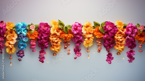 Flower garland for Diwali. Neural network AI generated art