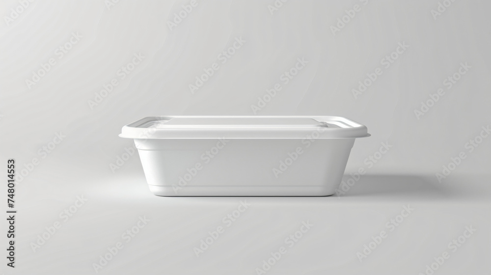 white plastic container mock up isolated on white background white plastic container mock up isolated on white background