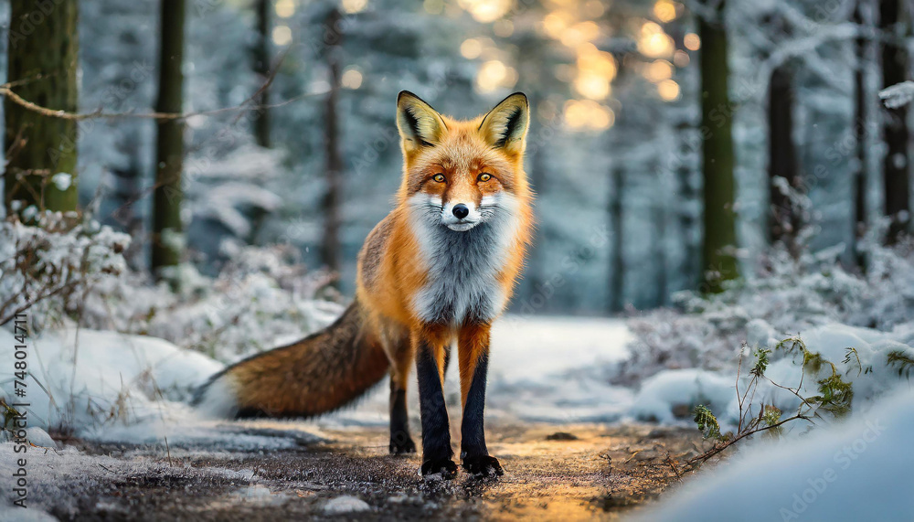 Fototapeta premium red fox vulpes