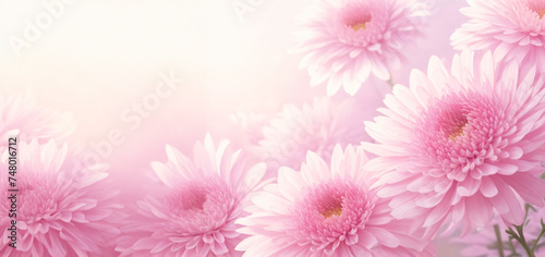 pink chrysanthemum background generative ai