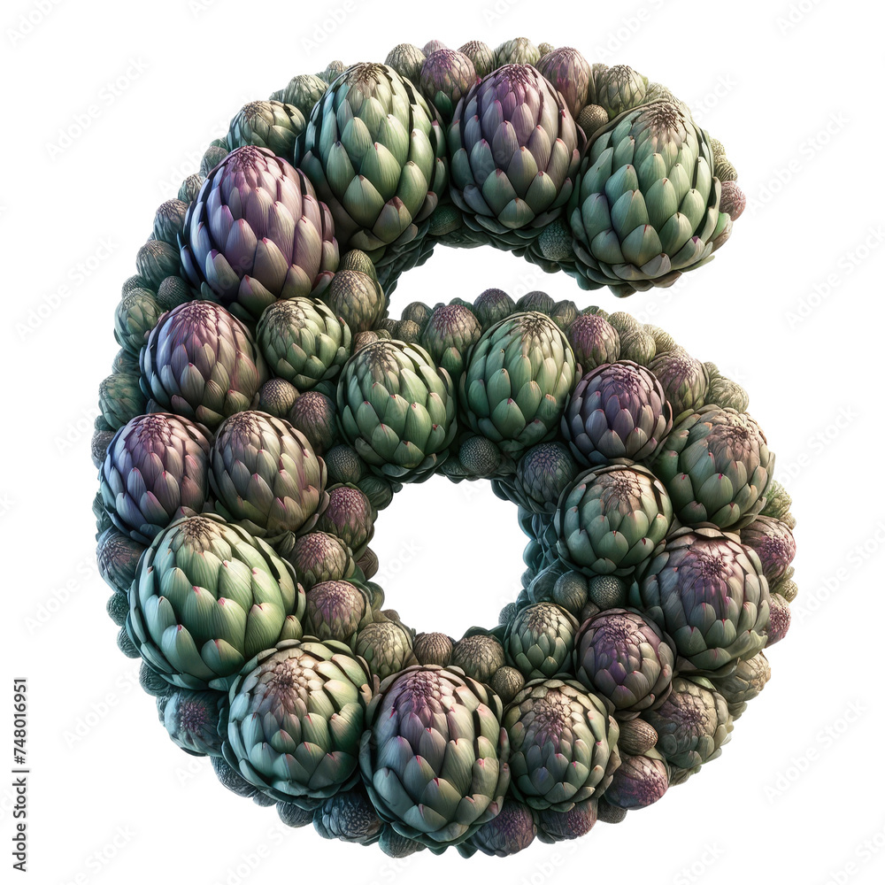 Fototapeta premium Isolated 3D Number on a Clear PNG Canvas Generative AI