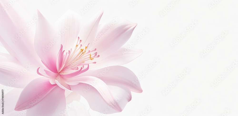 pink lily flower copy space generative ai pink lily flower copy space generative ai