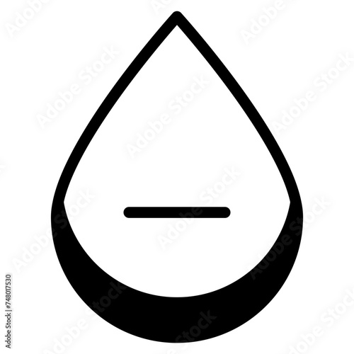blood rh positie and negative icon