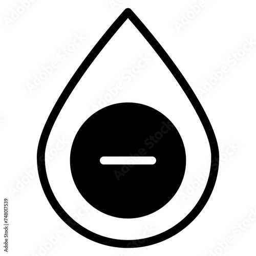 blood rh positie and negative icon