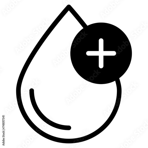blood rh positie and negative icon