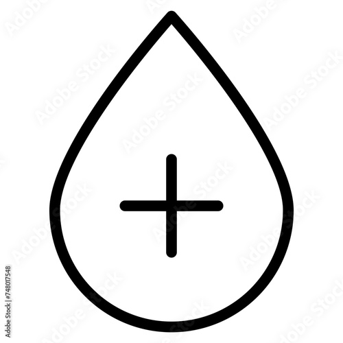 blood rh positie and negative icon