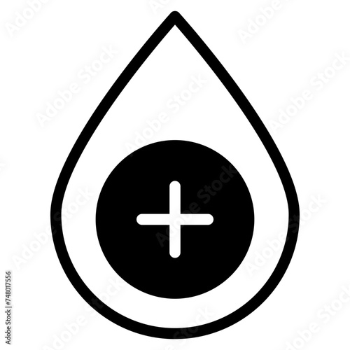 blood rh positie and negative icon