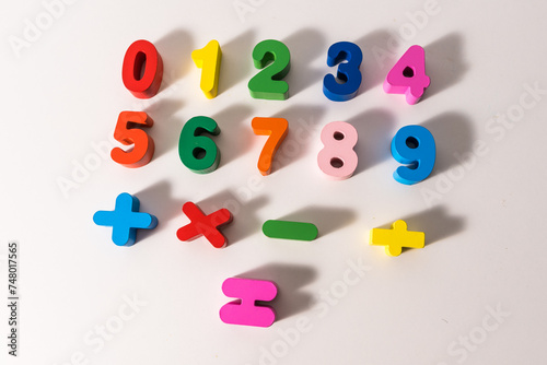 numbers on white