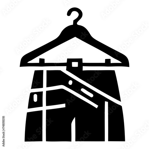 men's shorts silhouette vector illustration and back view fashion flat sketch